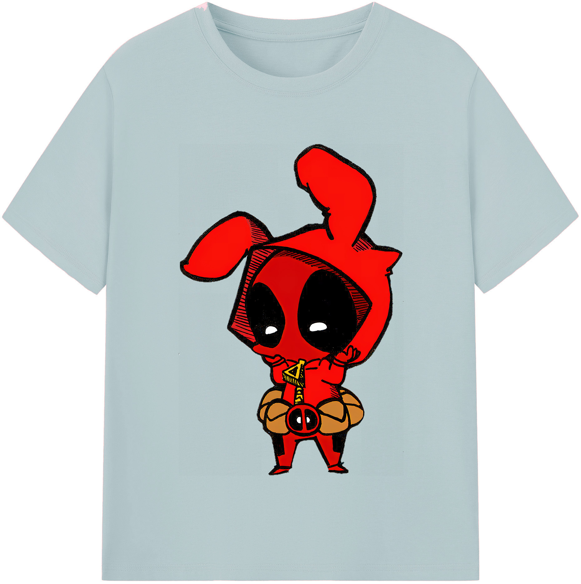 （画像用） Deadpool デッドプール 綿100％半袖Tシャツ（フロントプリント）